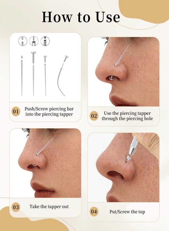 BACUTHY 16G 18G Piercing Taper Ball Grabber Tool for Changing Jewelry -Flat Back Earrings Applicator Tool, Threadless Insertion Pin Thread Assistant Tool, Body Piercing Kit for Ear Nose Lip Eyebrow - Image 4